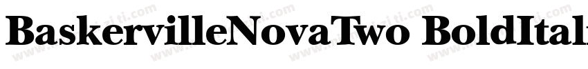 BaskervilleNovaTwo BoldItalic字体转换